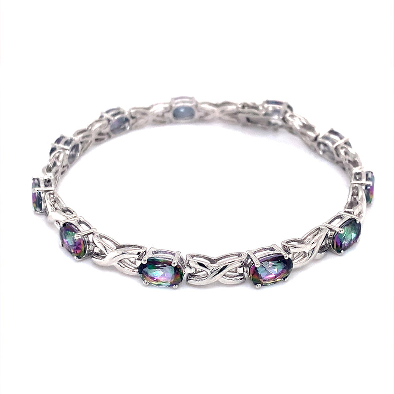 Pulsera de cuarzo místico en plata 925