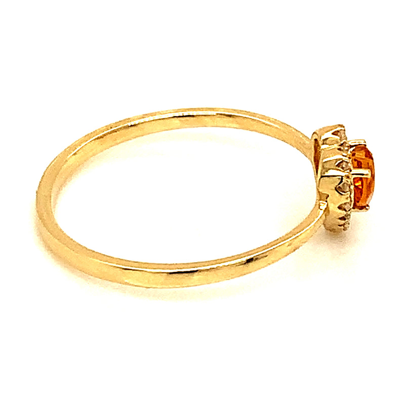 Anillo de citrino en oro amarillo 10kt.