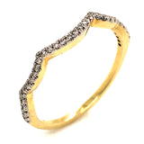 (SOFIA) Set de anillos de diamantes en oro amarillo 10Kt.