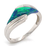 Anillo con cuarzo ópalo australiano en plata 925