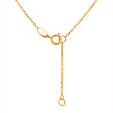 Collar (corazon y llave) en oro amarillo 18kt. 41cm/44cm