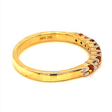 Anillo de Citrino con diamantes en oro amarillo 10kt.