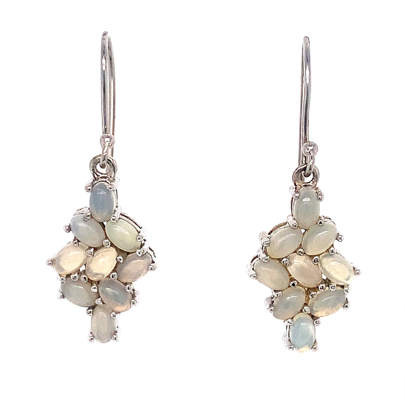 Aretes de ópalo en plata 925