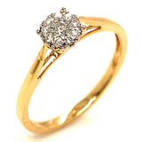 (MIA) Anillo con diamante en oro amarillo 18kt.