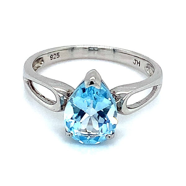 Anillo de cuarzo azul en plata 925 ANTES: $120.00