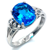 Anillo de cuarzo azul en plata 925 ANTES: $90.00