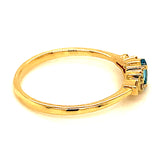 Anillo de topacio azul en oro amarillo 10kt. ANTES: $299.00