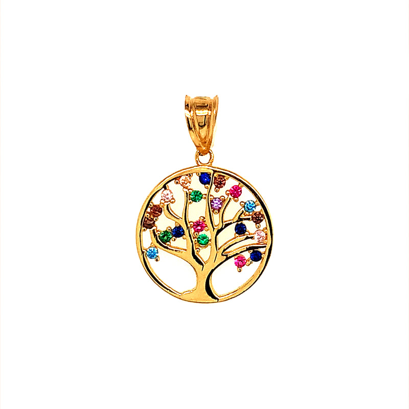 Dije (árbol de la vida) en oro amarillo 18k