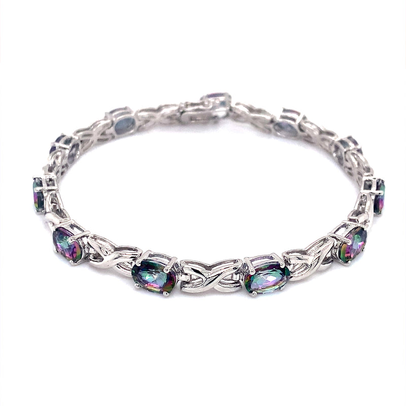 Pulsera de cuarzo místico en plata 925