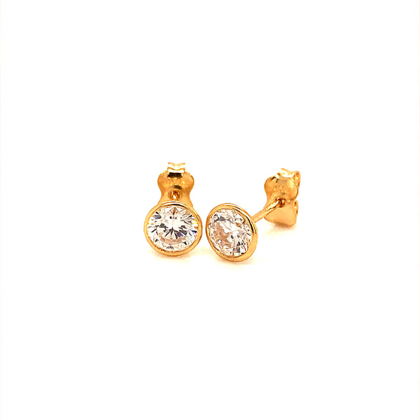 Aretes (circones) en oro amarillo 18k