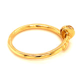 Anillo (clavo) con circones en oro amarillo 18k