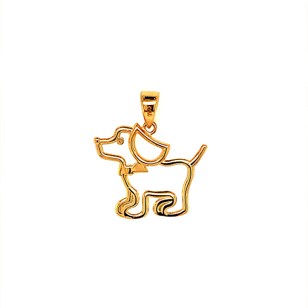 Dije (perrito) en oro amarillo 18k