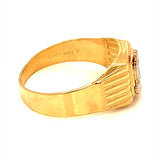 Anillo para caballero en oro 2 Tonos 10kt.