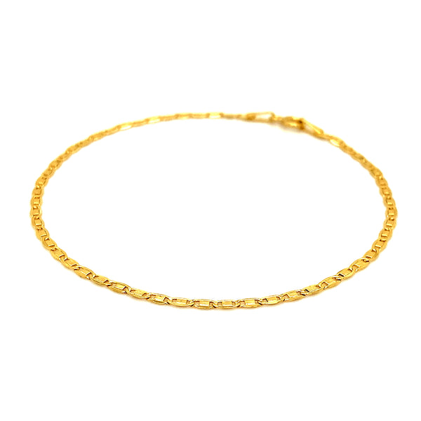 Pulsera (valentina) en oro amarillo 10kt. 19cm