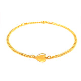 Pulsera (corazón) con oro amarillo 10k. 16/18cm