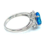 Anillo de cuarzo azul en plata 925 ANTES: $150.00