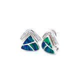 Aretes de ópalo australiano en plata 925