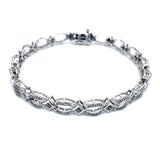 (SOFIA) Pulsera con diamantes en oro blanco 10kt