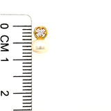 (SWAN) Aretes de perlas con circones en plata 925 bañada en oro amarillo