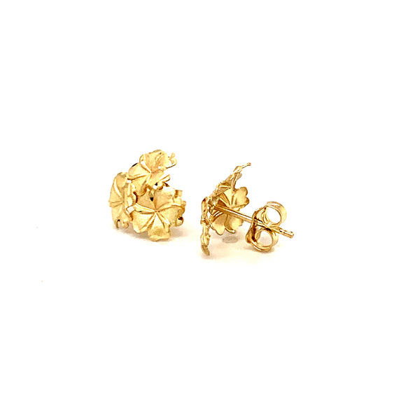 Aretes oro amarillo (flor) 10kt.