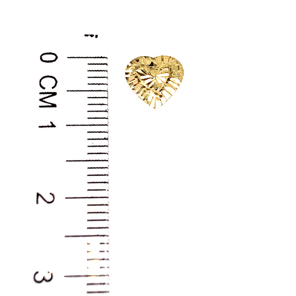 Aretes (corazón) en oro amarillo 10kt.