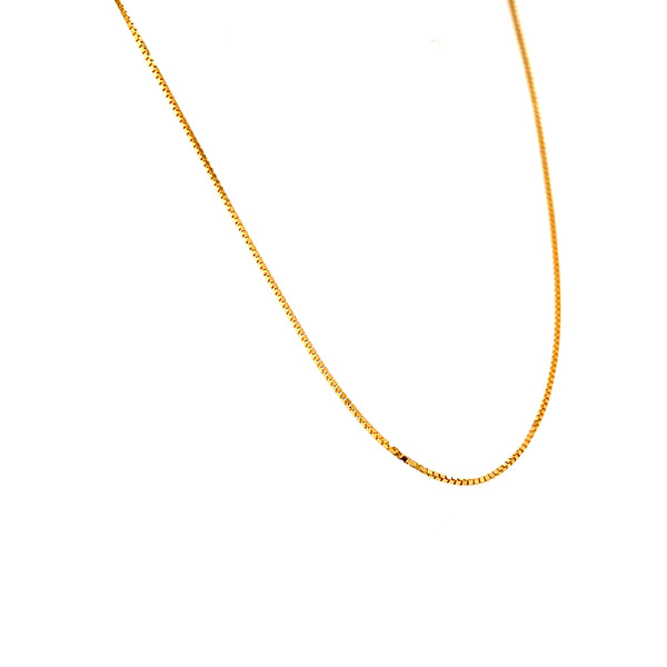 Cadena (Veneciana maciza) 40cm en oro amarillo 18k