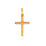 Dije (cruz) con circones en oro amarillo 18k