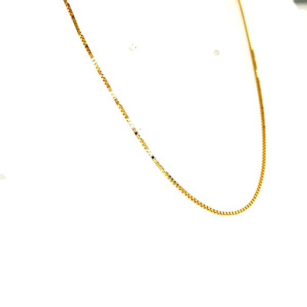 Cadena (Veneciana) 45cm en oro amarillo 10k