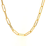Cadena de Clip hueca en oro amarillo 10k. 45cm