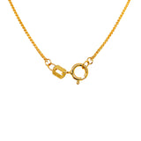 Collar tipo corbatín (corazón y cruz) en oro amarillo 10k. 45cm