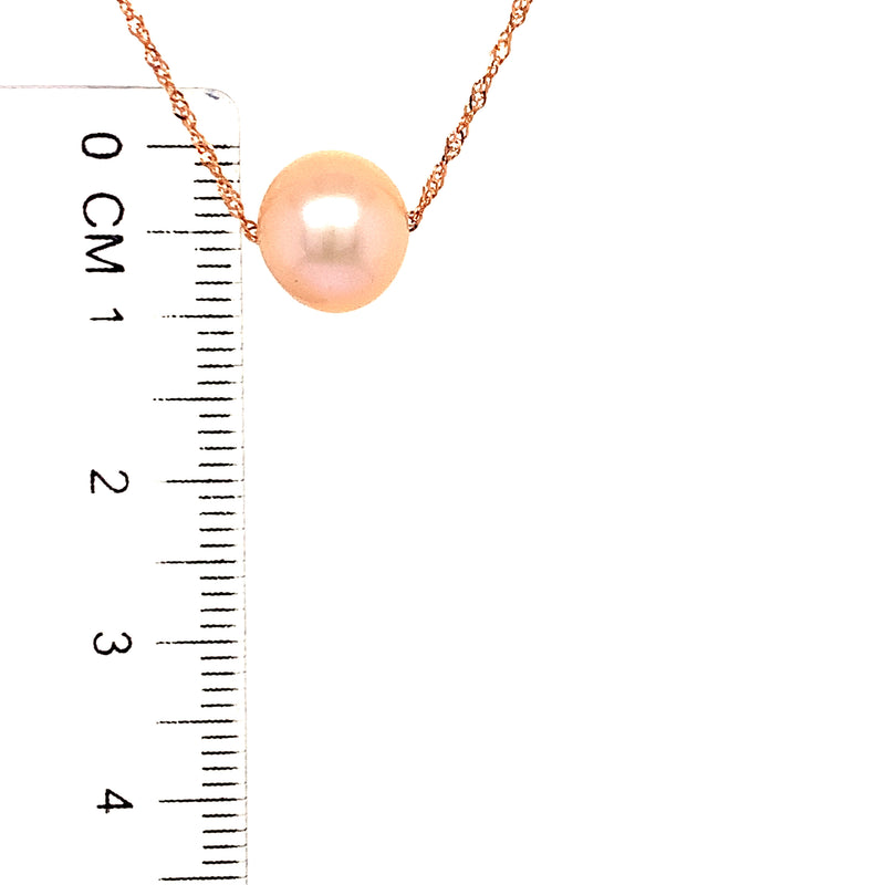 Collar de perla en oro rosado 14kt. 45cm