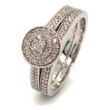 (MIA) Set de anillos con diamantes en oro blanco 18kt.  ANTES: $1,395.00