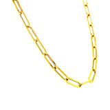 Cadena de clip hueca en oro amarillo 18k. 50cm