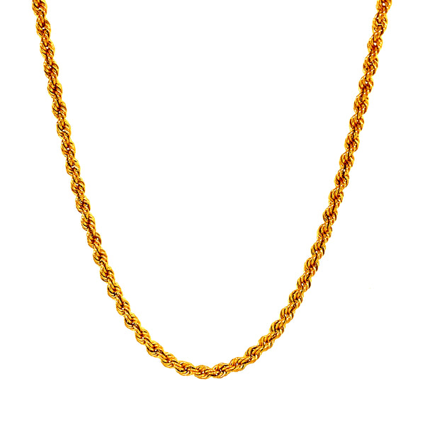 Cadena Cordón en oro amarillo 18k. 60cm