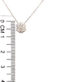 (SOFIA) Collar (flor) con diamantes en oro blanco 10kt.