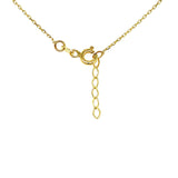 Collar (corazónes) con circones en oro tres tonos 10kt. 45cm