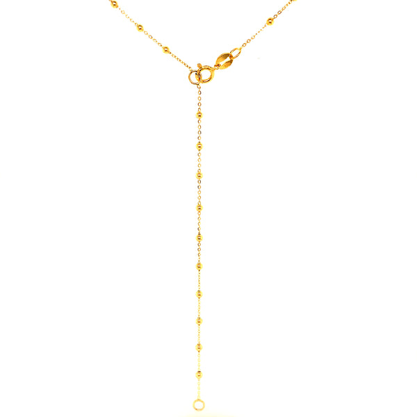 Rosario en oro amarillo 18kt. 45cm