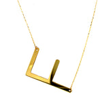 Collar con inicial (F) en oro amarillo 10kt. 45cm