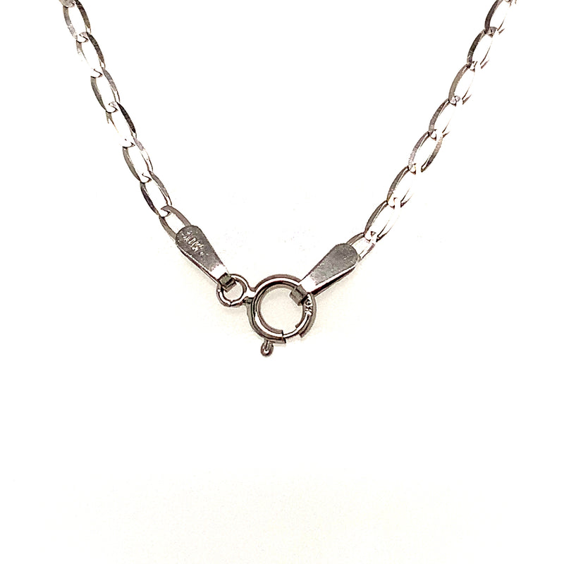 Cadena en oro blanco 10kt. 45cm