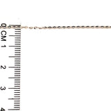 Cadena en oro blanco 10kt. 45cm