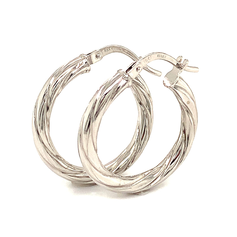 Argollas en oro blanco 10kt