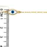 Pulsera (ojo turco) en oro amarillo 10k. 17/19cm
