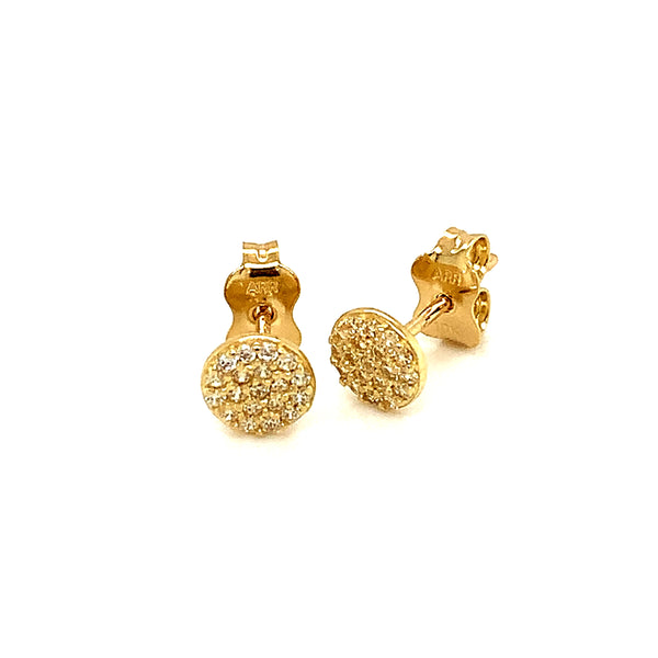 Aretes con circones en oro amarillo 10kt.