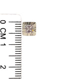 Aretes con circones en oro blanco 10kt