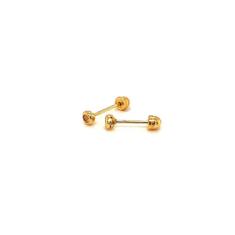 Aretes para bebés en oro amarillo 18kt