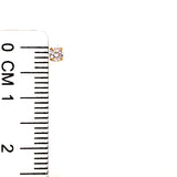 Aretes para bebés con circones en oro amarillo 18kt.