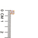 Aretes para bebés con circones en oro amarillo 18kt.