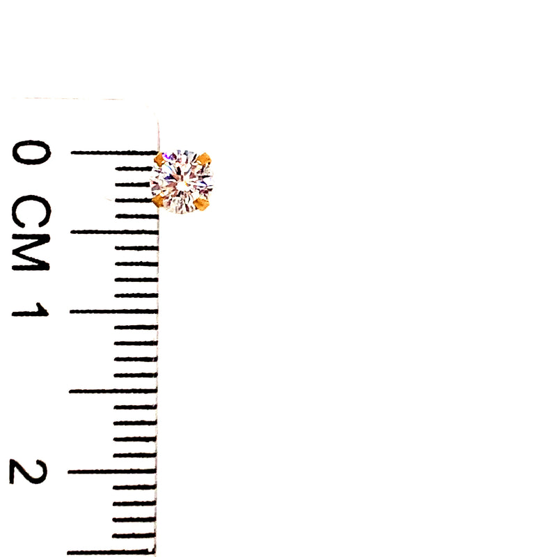 Aretes para bebés con circones en oro amarillo 18kt.