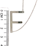 Collar con inicial (F) en oro blanco 10kt. 42-45cm