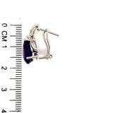 Aretes con cuarzo amatista en plata 925